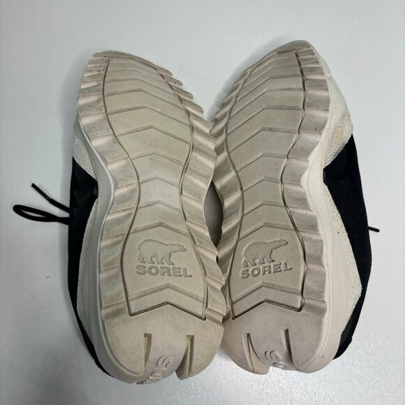 Sorel Ona 718 Black, White Low Suede Sneaker 11 - Picture 4 of 10